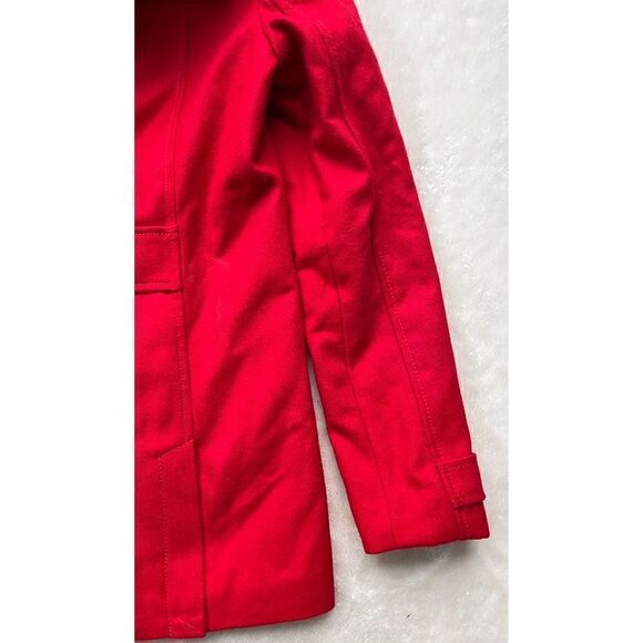 American Eagle Outfitters Red Toggle & Rope Duffle Wool Coat Jacket, Size Small - Picture 14 of 15